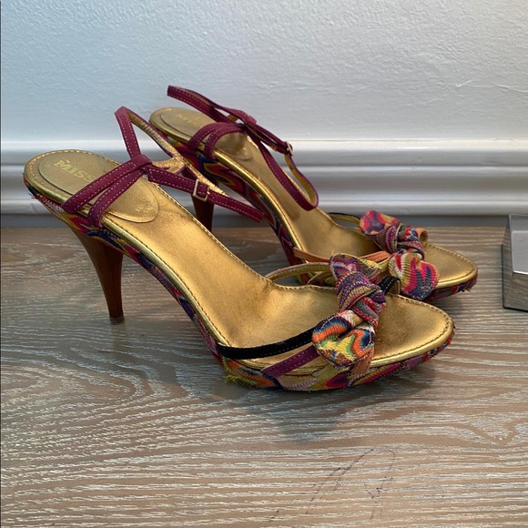Missioni Multi-Color chevron bow sandals - Picture 11 of 14